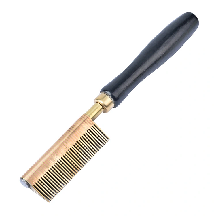 2-in-1-Heißpresskamm aus Messing 2-in-1-Heißpresskamm aus Messing